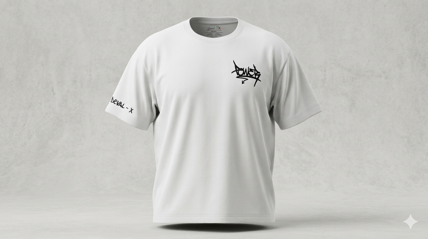 Power street shirt with Deval-X branding to right sleeve